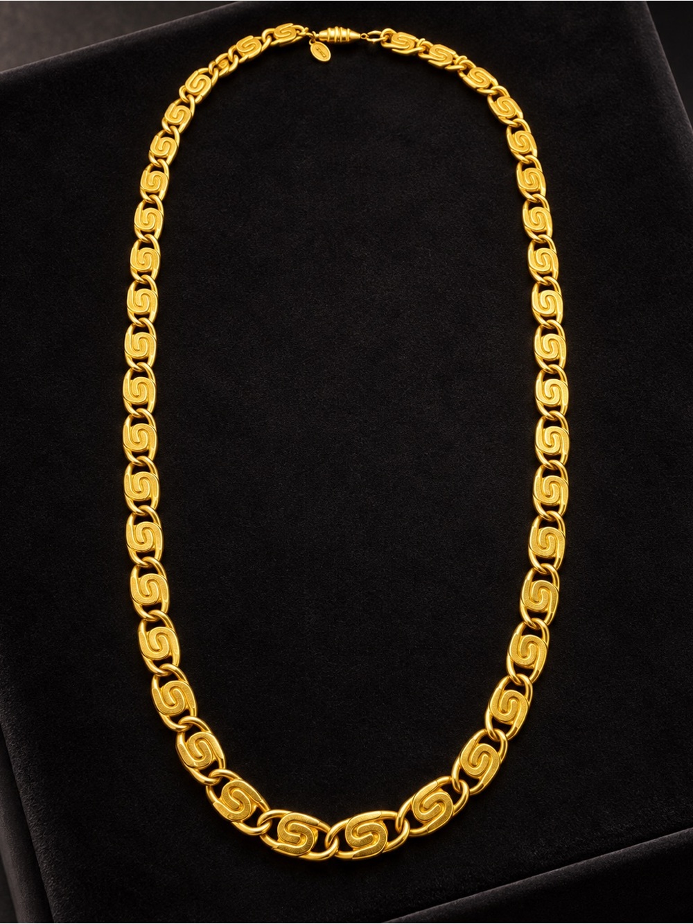 VINTAGE VENDOME GOLD TONE SNAIL LINK CHAIN 28” LAYERING TIMELESS CHIC FASHION